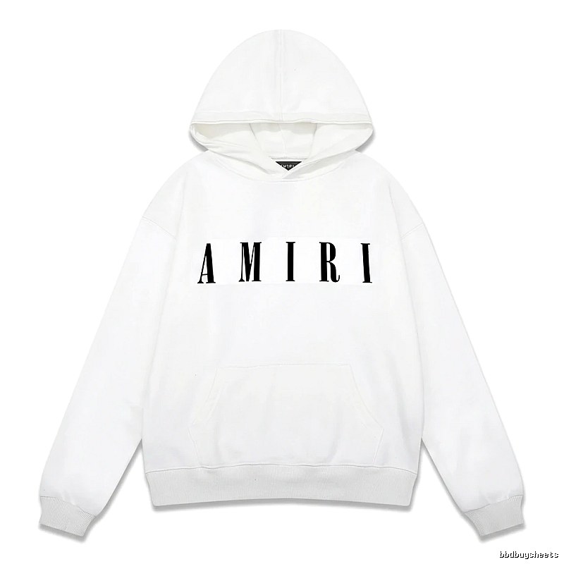 AMIRI minimalist style white hoodie
