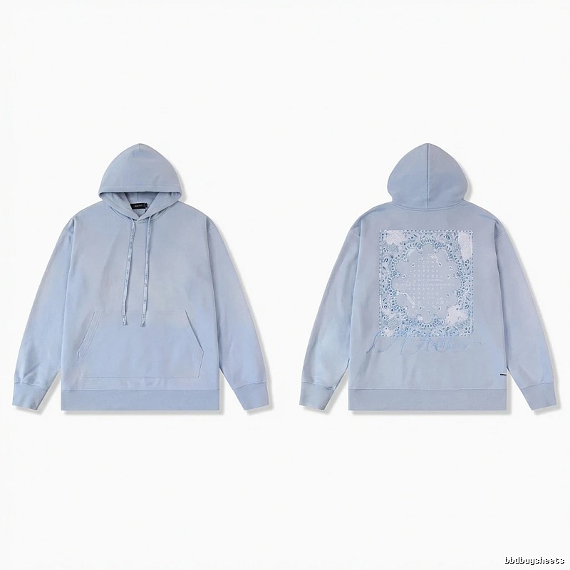 AMIRI Paisley Casual Light Blue Sweatshirt