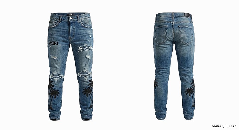 AMIRI Palm Tree Ripped Jeans