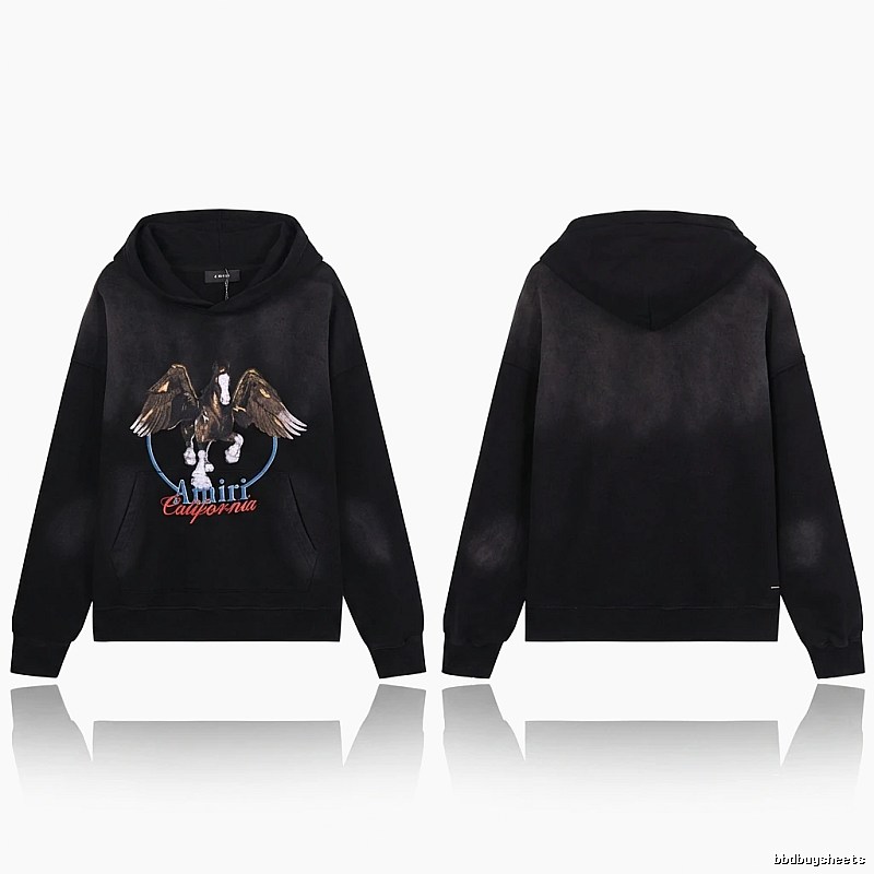 AMIRI Pegasus Retro Black Hoodie