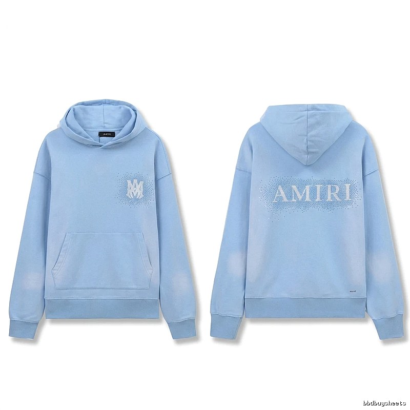 AMIRI Printed Leisure Style Light Blue Sweatshirt