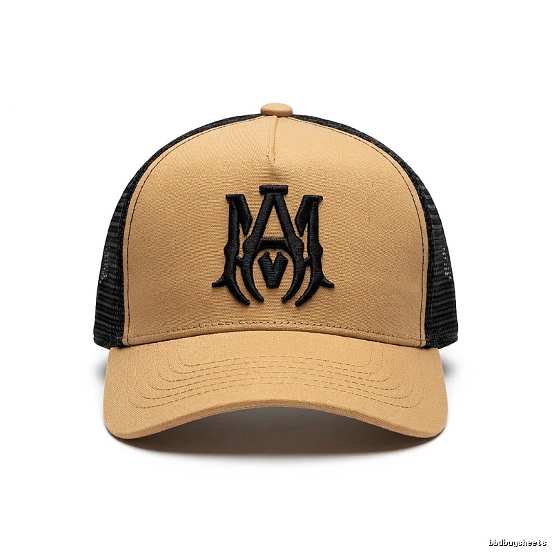 AMIRI Retro Style Brown and Black Patchwork Hat