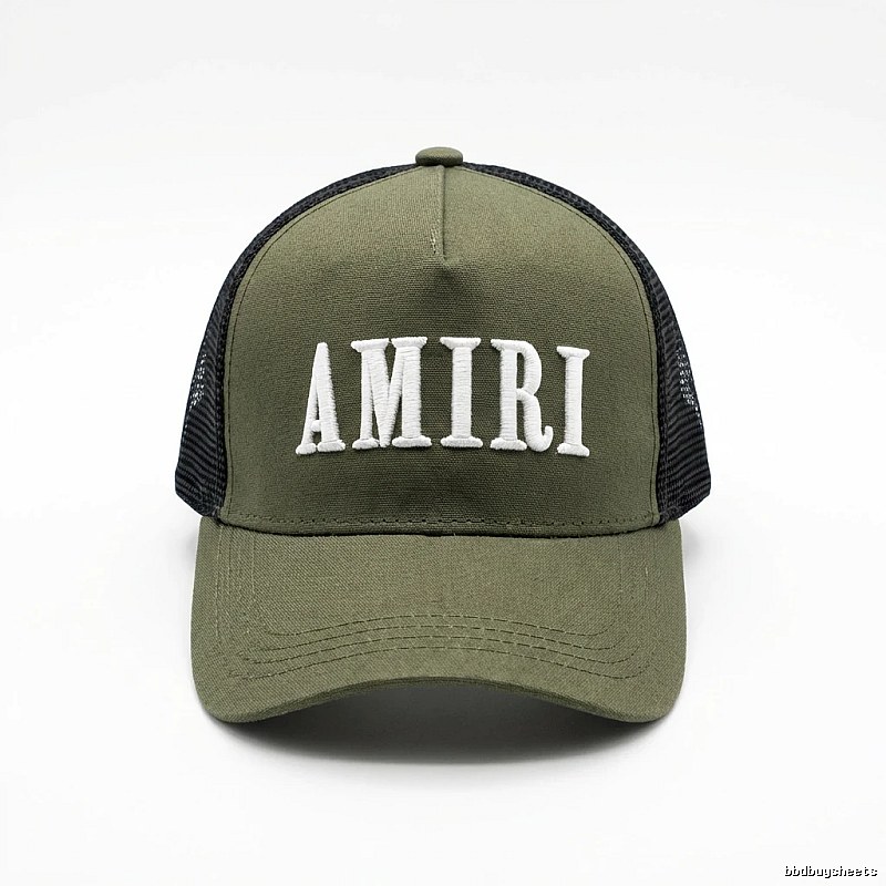 AMIRI Retro Style Olive Green Hat