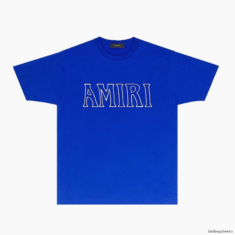 AMIRI simple style blue T-shirt