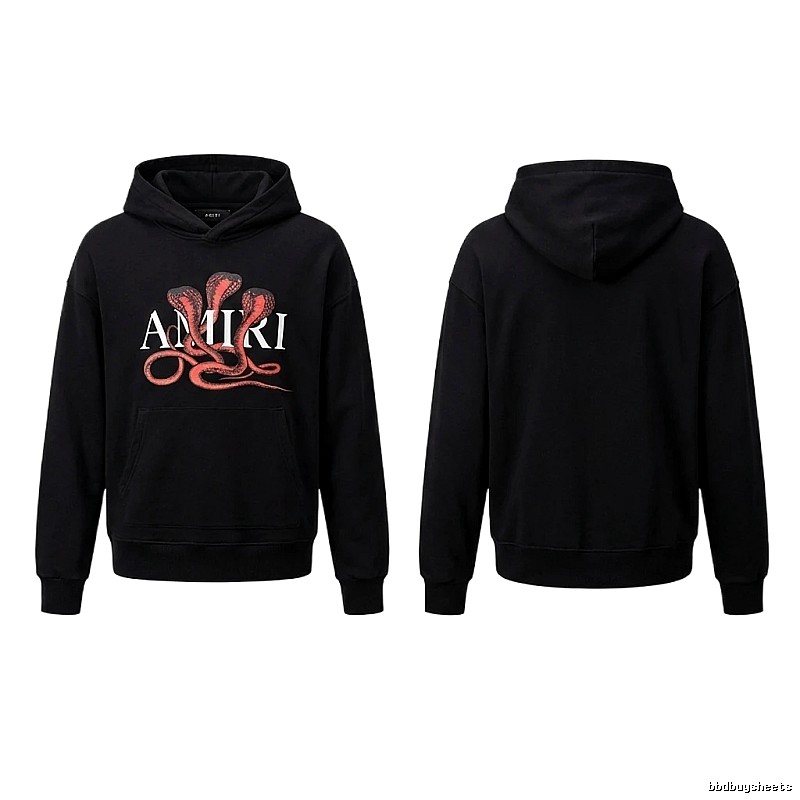 AMIRI Snake Pattern Trendy Cool Black Sweatshirt