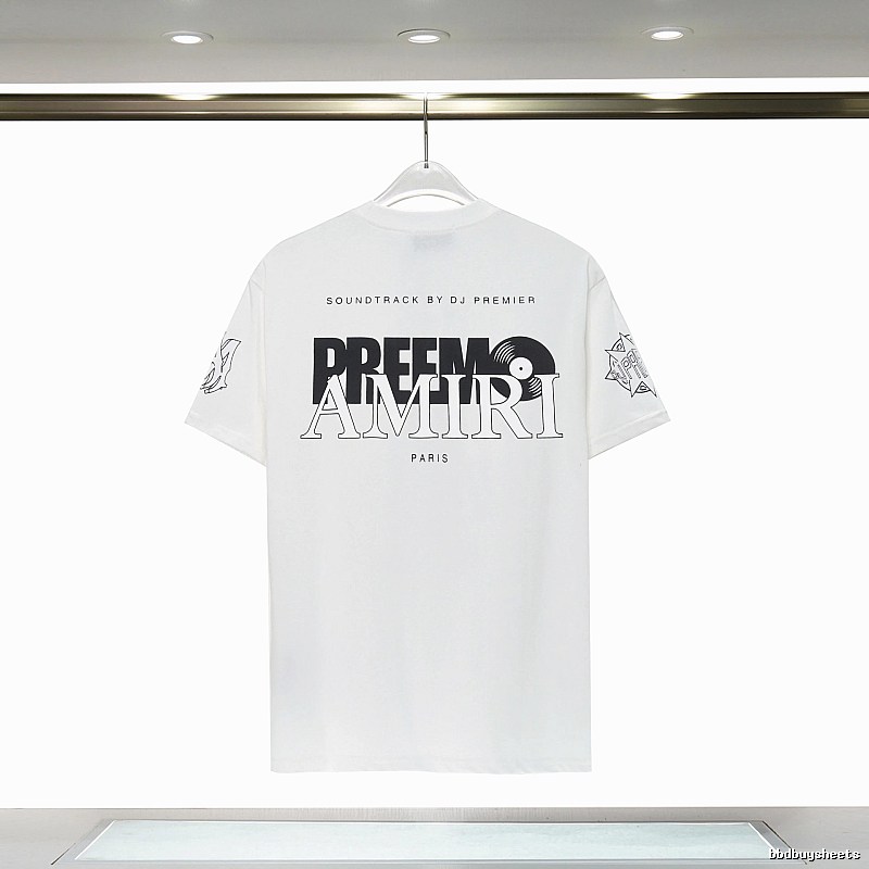 Amiri Sport Graphic T-shirt White Blue Amiri for Warm Weather