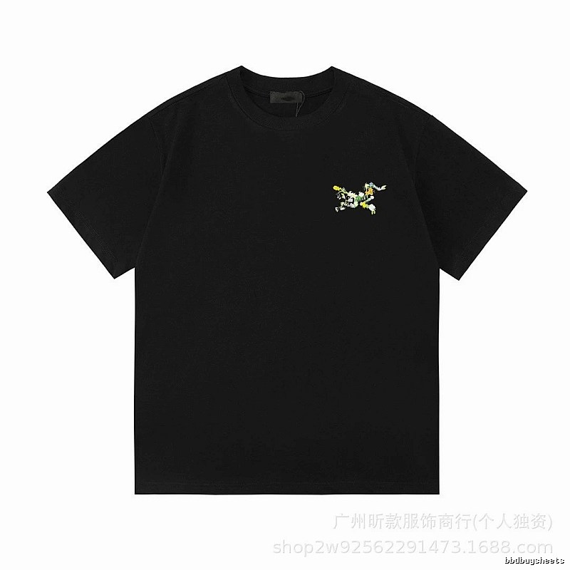Arc'teryx Floral Print Street Style Black T-Shirt