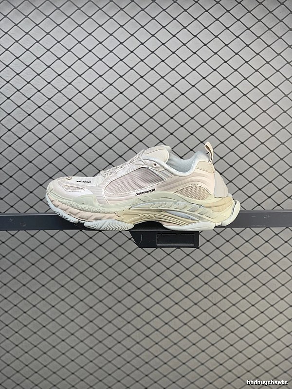 Balenciaga Beige Chunky Runners Featuring Sport Panel Mix