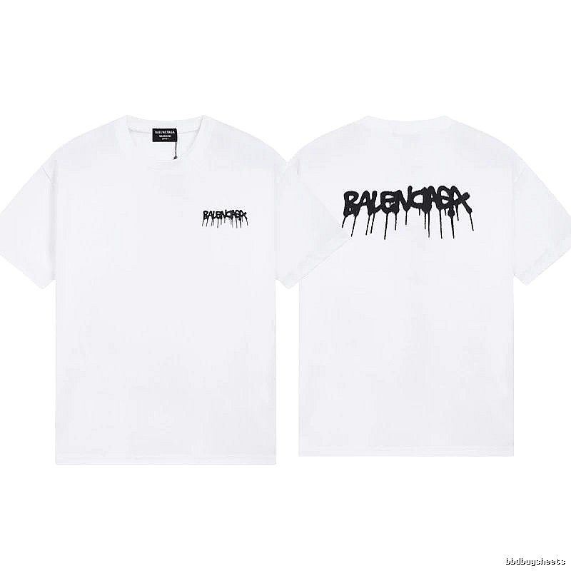 Balenciaga Graffiti Street Style White Short-sleeve T-shirt