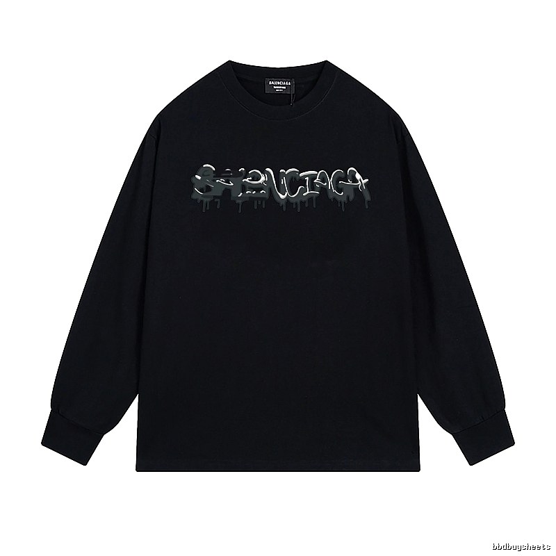 Balenciaga graffiti-style black long-sleeve