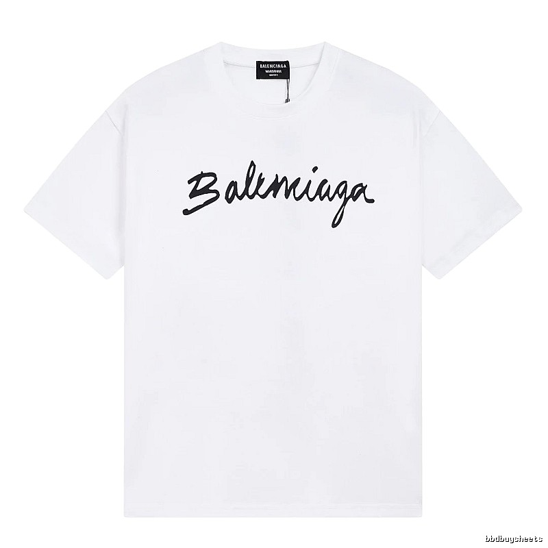 Balenciaga Handwritten Signature Casual White T-shirt
