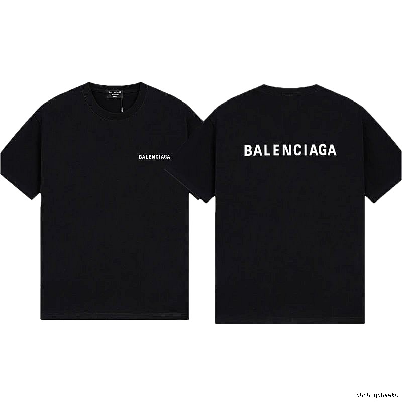 Balenciaga Letter Print Minimalist Style Black T-shirt