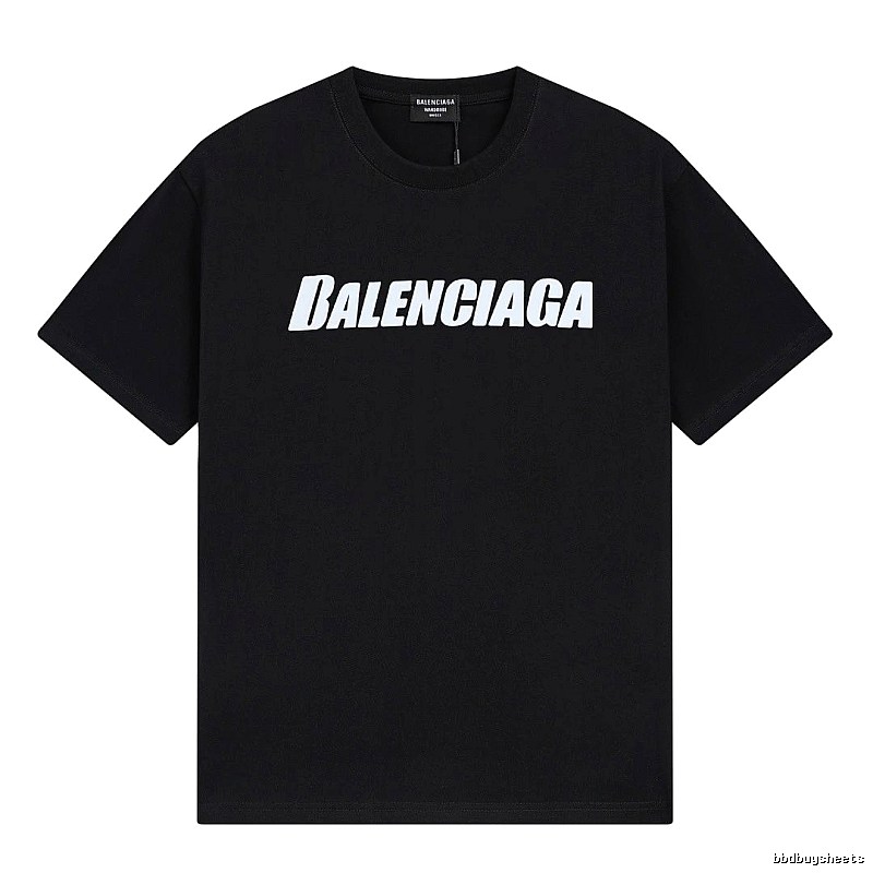 Balenciaga Letter Print Street Style Black T-Shirt