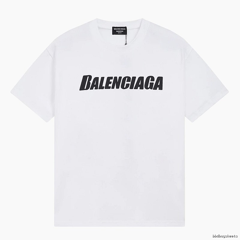Balenciaga Letter Print Trendy White T-Shirt