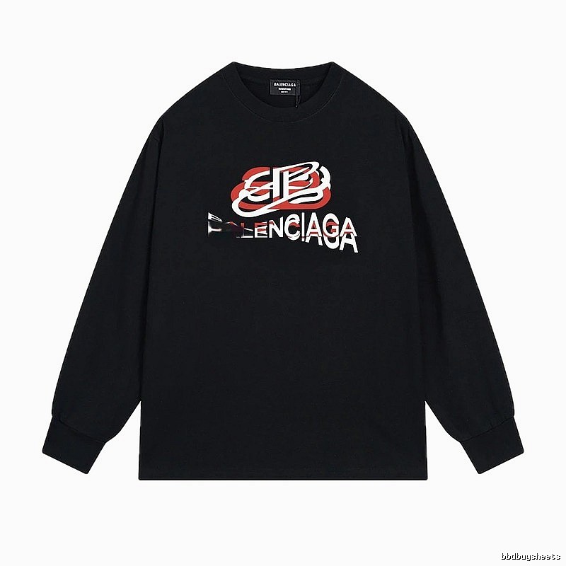 Balenciaga letter-style black T-shirt