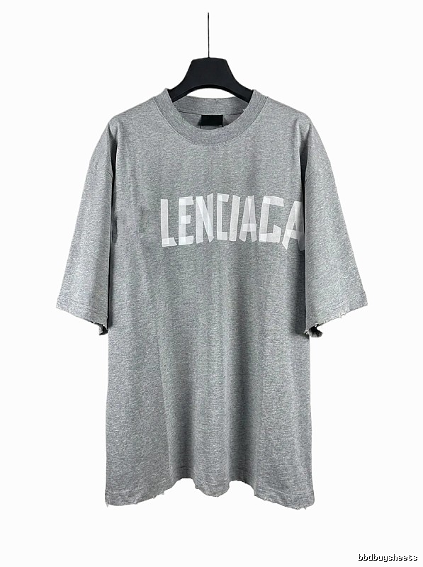 Balenciaga letter-style gray T-shirt
