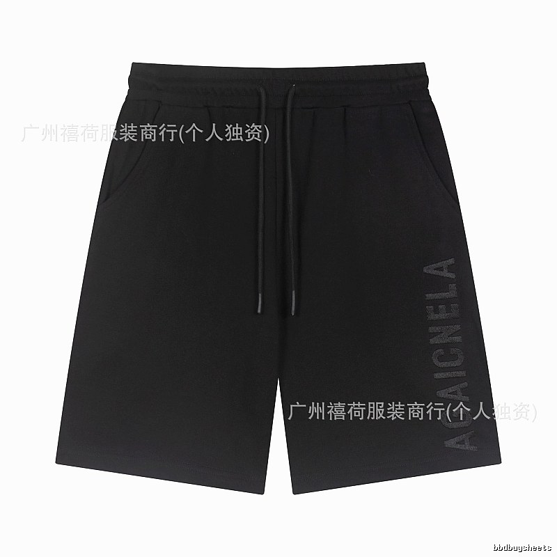 Balenciaga minimalist style black shorts