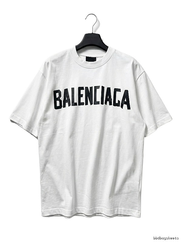 Balenciaga minimalist style white T-shirt