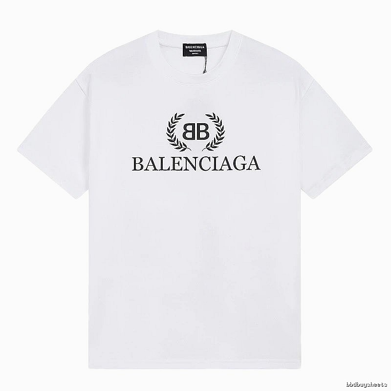 Balenciaga Printed Simple White T-shirt