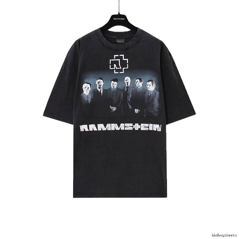 Balenciaga Rock Style Black T-shirt