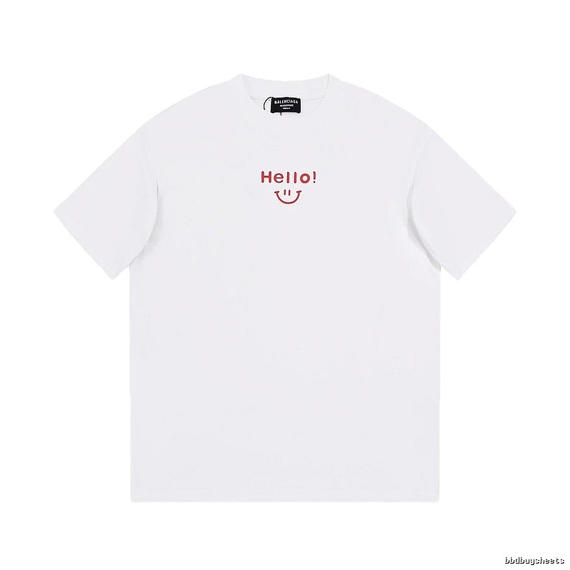 Balenciaga Smile Collection Minimalist Style White T-shirt