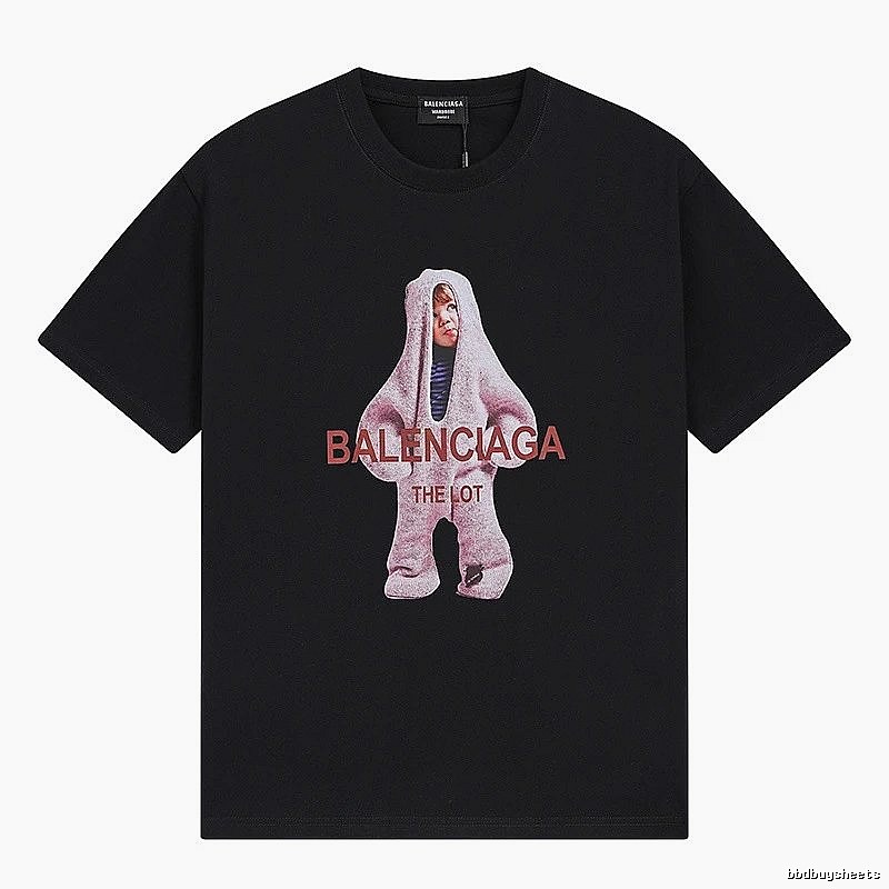 Balenciaga's childlike black T-shirt.