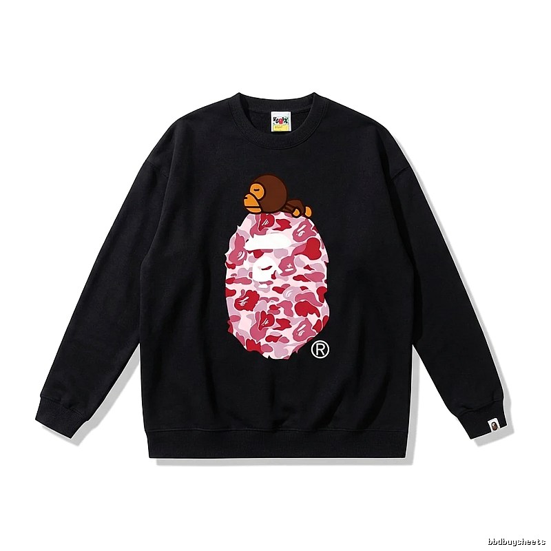 Bape Ape Head Camouflage Style Black Sweatshirt