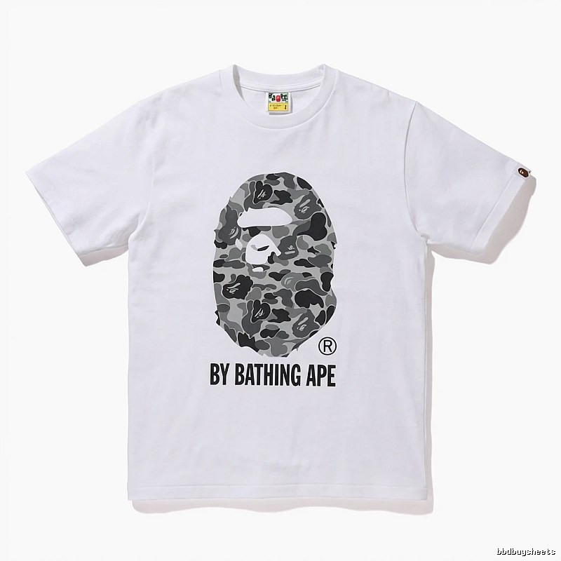 Bape Ape Head Camouflage Style White T-shirt