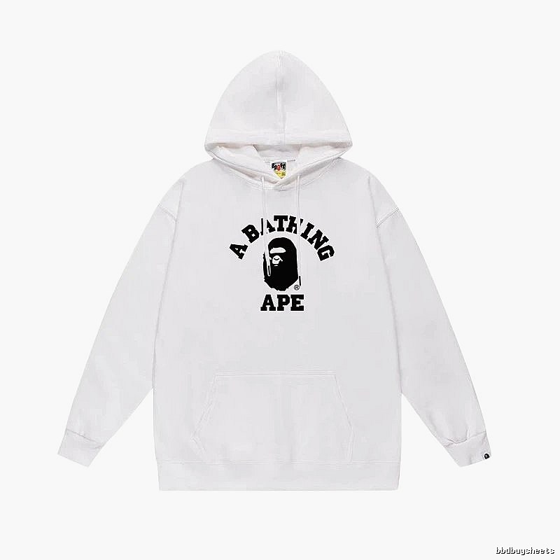 Bape Ape Head Simple White Sweatshirt