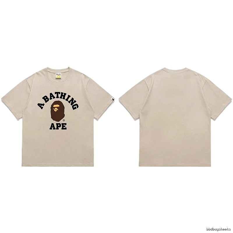 Bape Ape Head Trendy Beige T-shirt