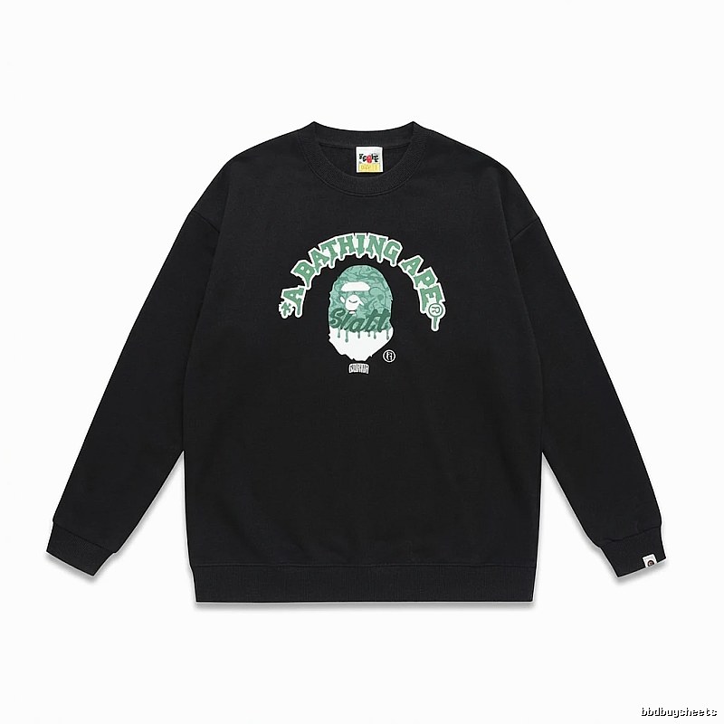 Bape Ape Head Trendy Cool Black Sweatshirt