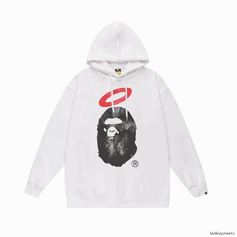 Bape Ape Head Trendy Cool Style White Sweatshirt
