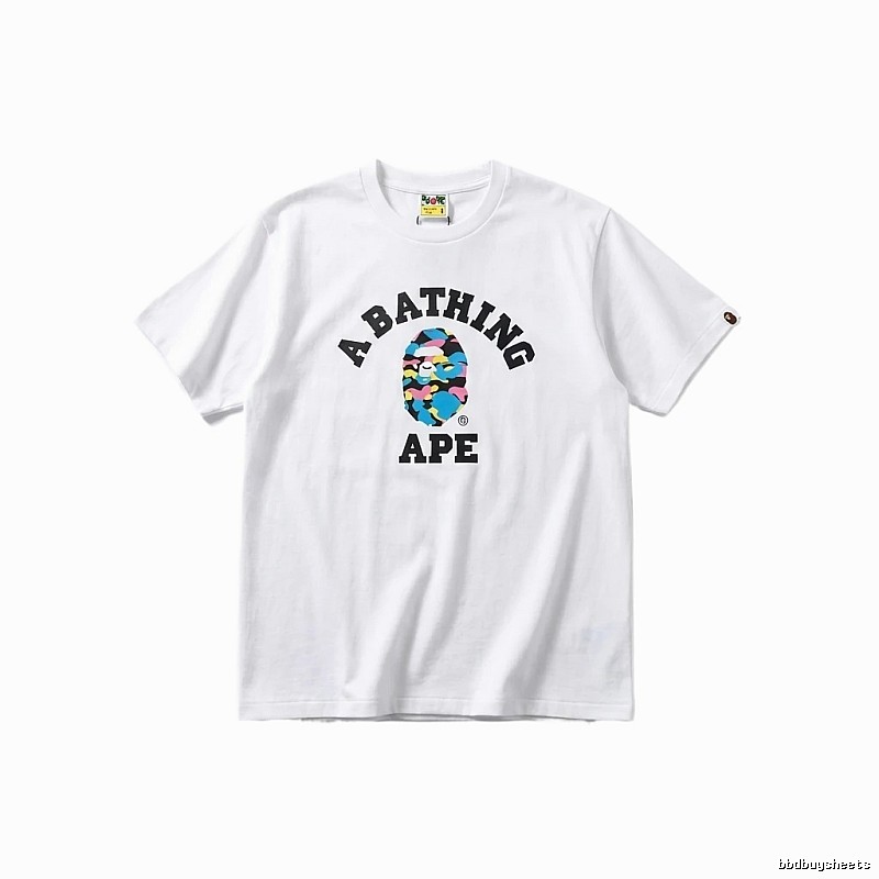 Bape Camouflage Alphabet White T-shirt