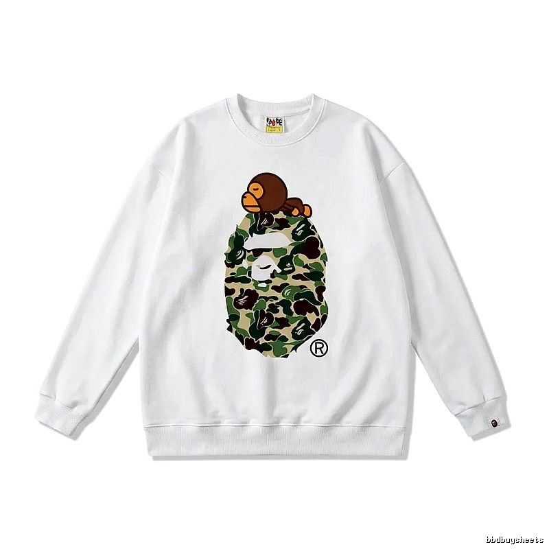Bape camouflage style white sweatshirt