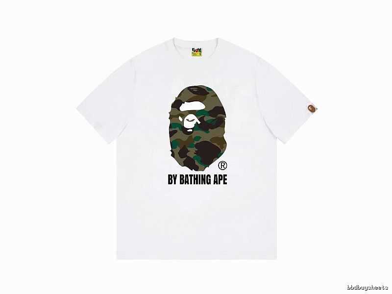 Bape camouflage-style white T-shirt