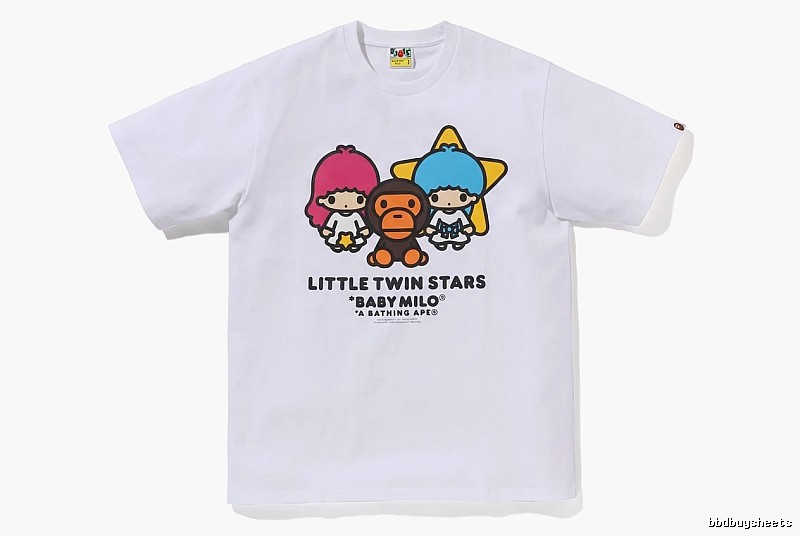 Bape cartoon and childlike white T-shirt