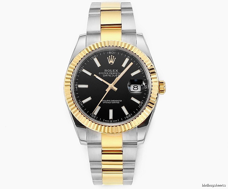 Black And Gold Two-Tone Datejust Watch - Rolex Office
