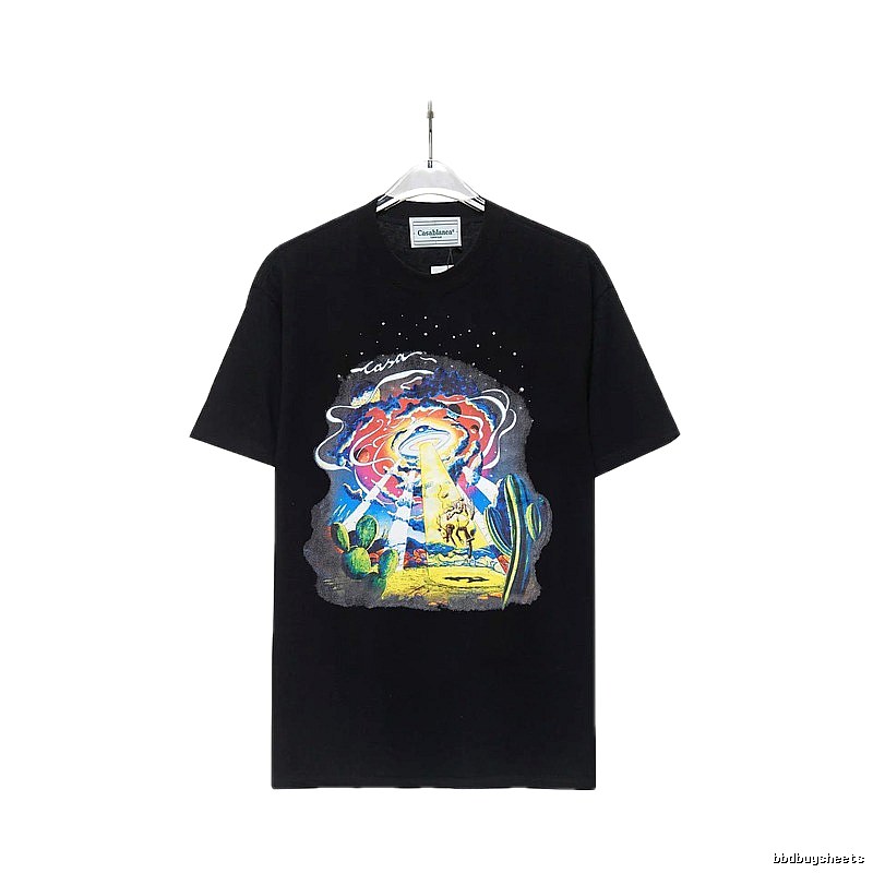 Black T-shirt with Casablanca starry sky print