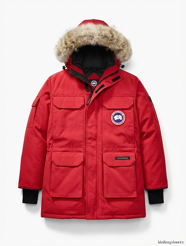Canada Goose Expedition series red down jacket.