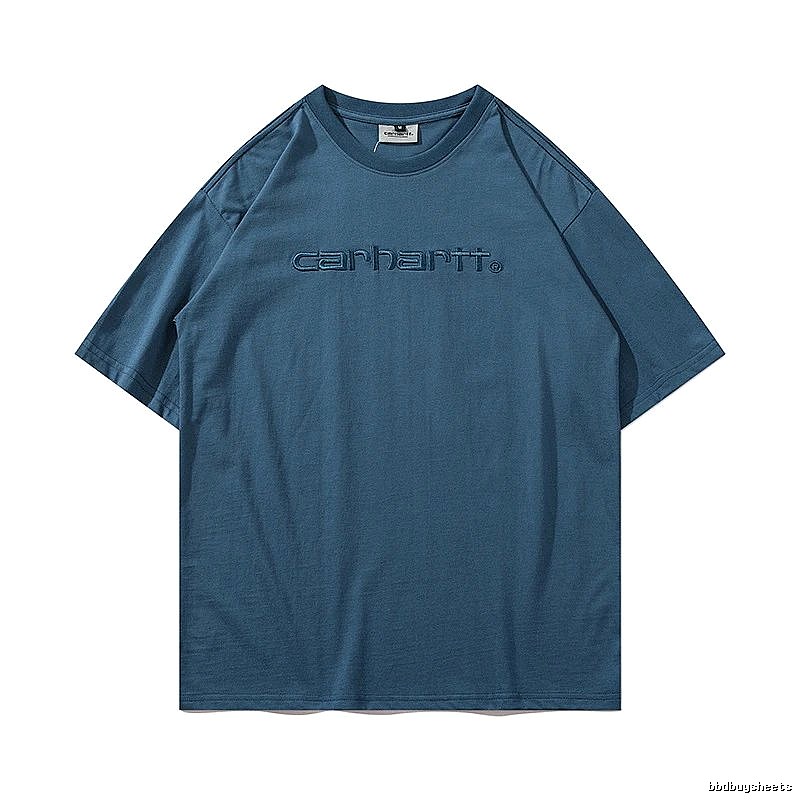 Carhartt Daily Logo T-shirt Light Blue Subtle for City Outfits