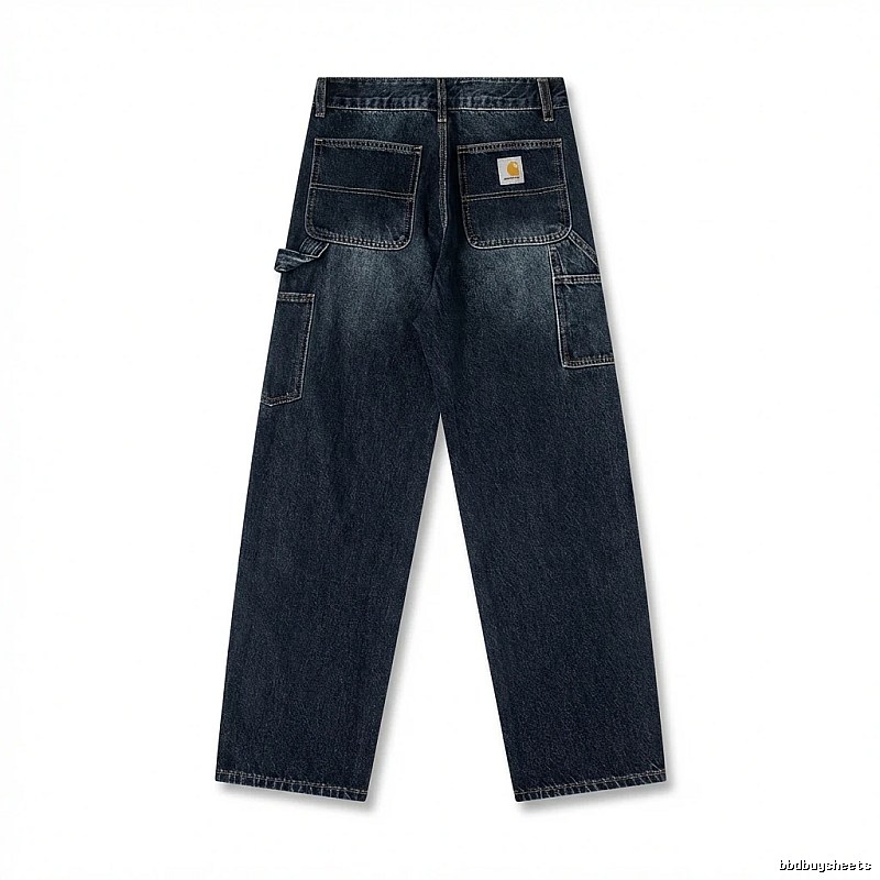 Carhartt workwear style dark denim jeans
