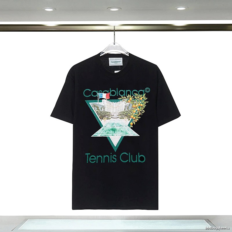 Casablanca - printed casual - style black T - shirt