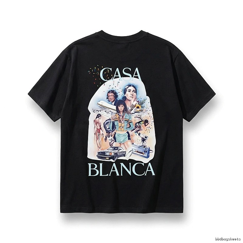 Casablanca retro style black T-shirt
