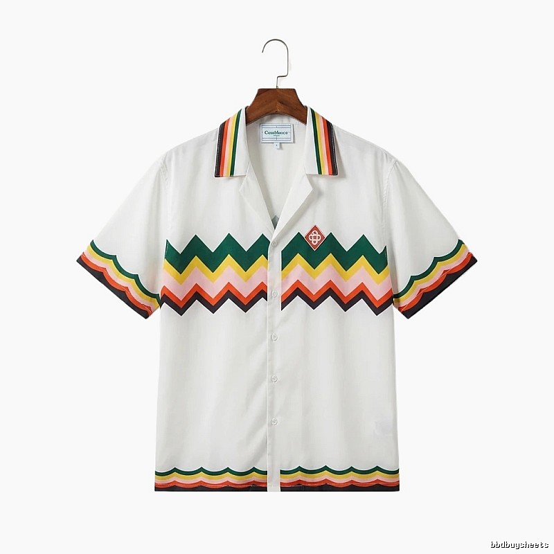 Casablanca retro-style colorful striped shirt