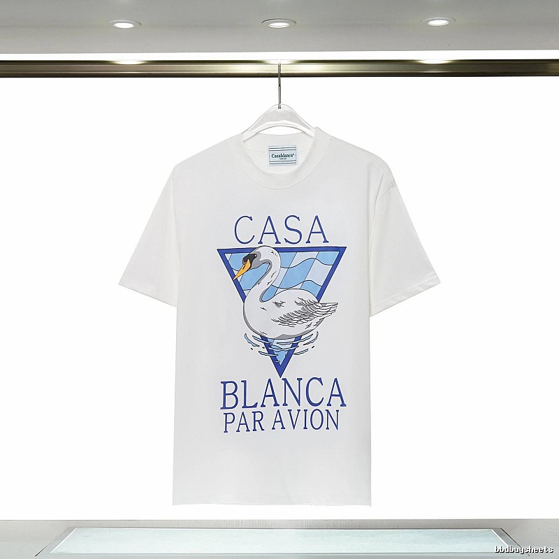 Casablanca Swan Print White T-shirt