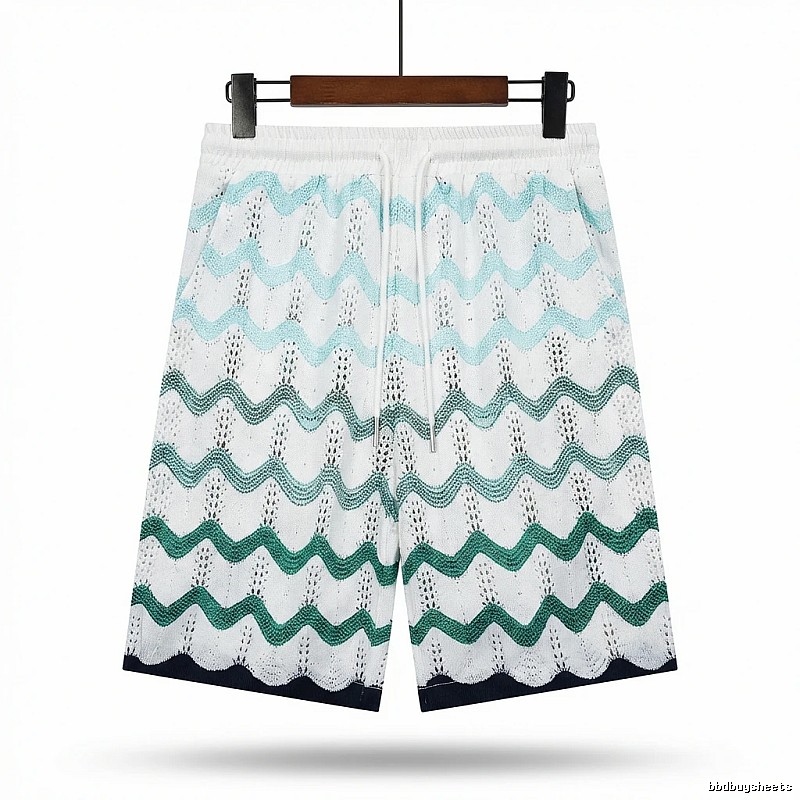 Casablanca Wave-patterned Retro Shorts