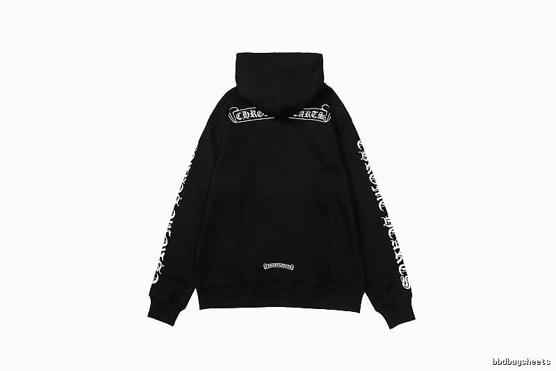 Chrome Hearts 2088-96 Black Cross Graphic Hoodie Airport Outfit