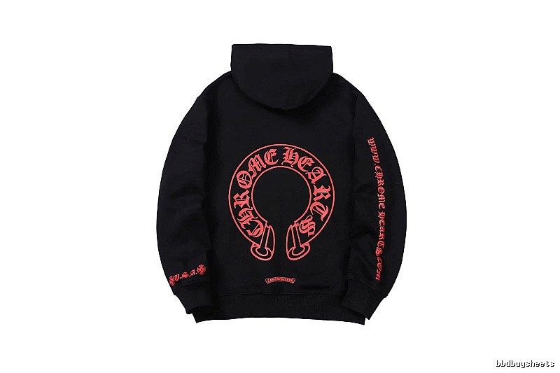 Chrome Hearts Casual Cross graphic hoodie Black Blue Cross for Comfortable Styling