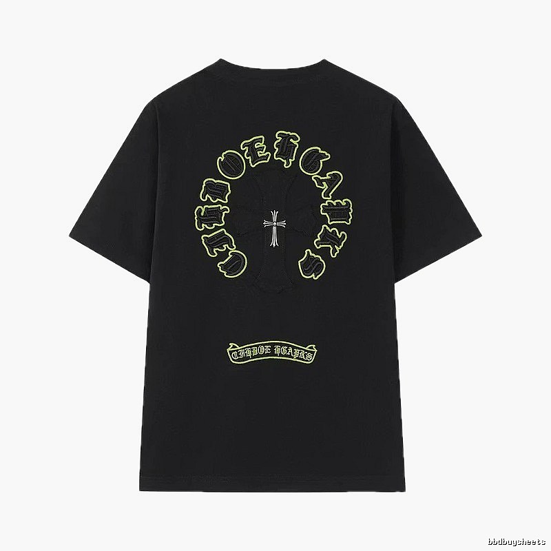 Chrome Hearts Cross Embroidered Street Style Black T-Shirt