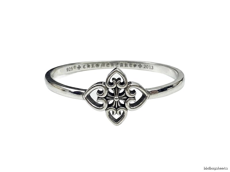 Chrome Hearts Cross Flower Vintage Silver Ring